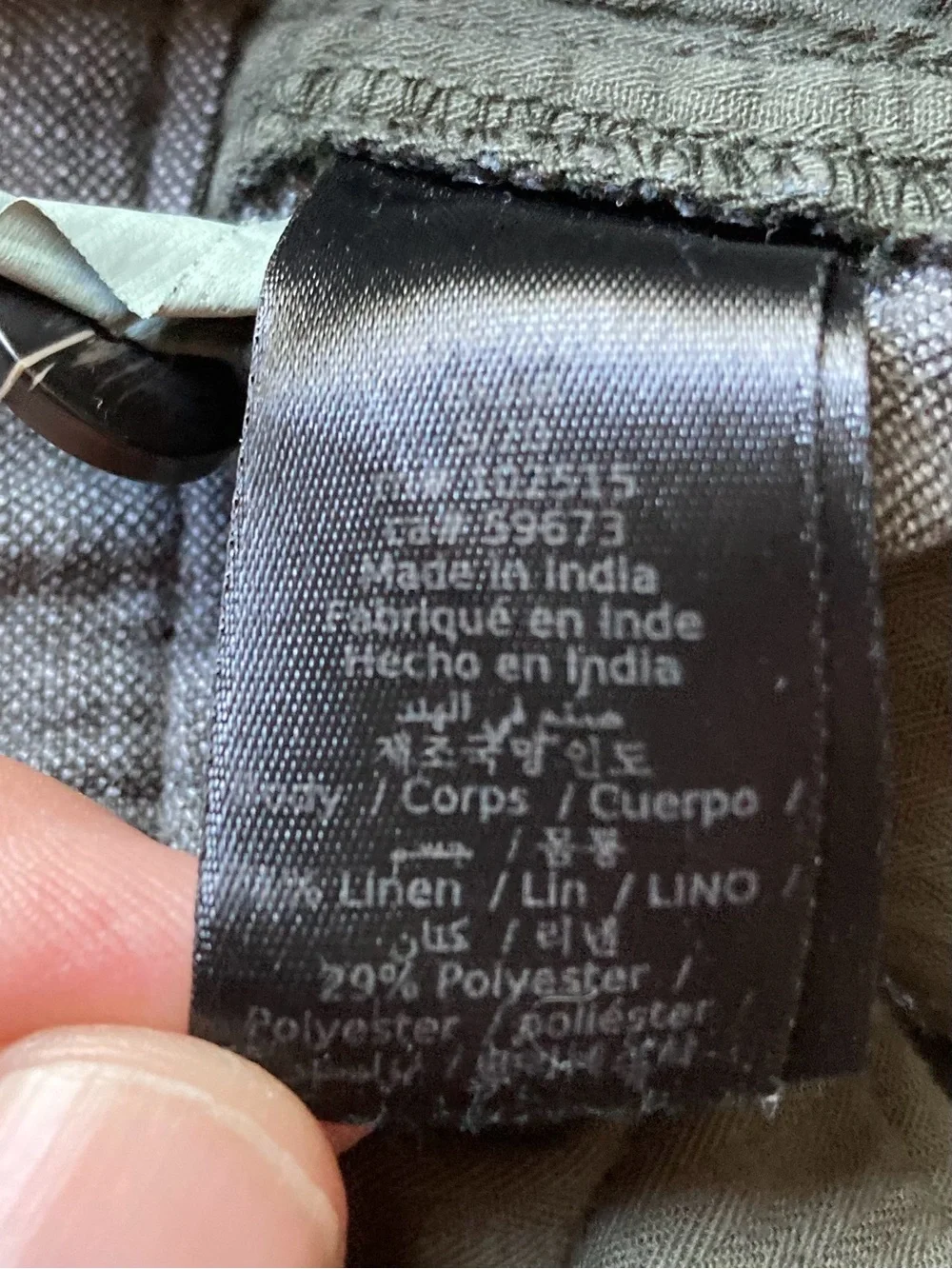 John Varvatos USA Linen Blend Mens 32 Gray Bermuda Shorts Drawstring